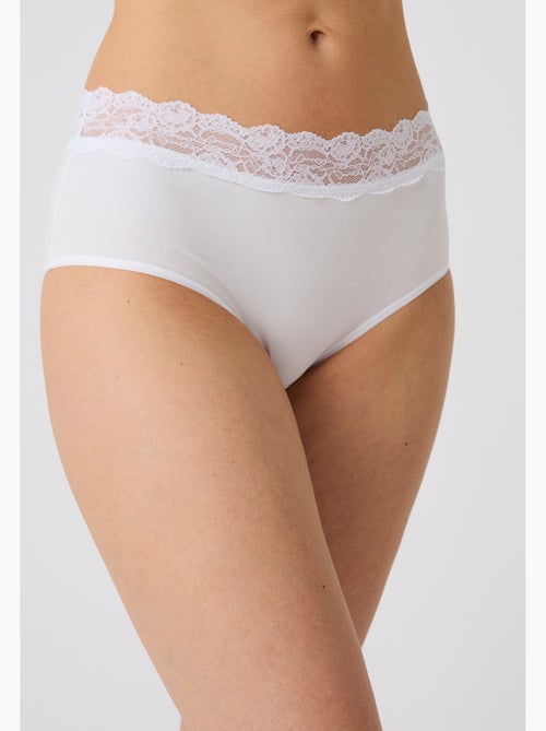 Lot de 3 culottes midi ceinture dentelle - Damart - Kiabi