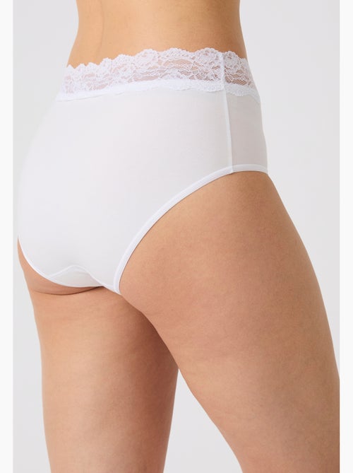 Lot de 3 culottes midi ceinture dentelle - Damart - Kiabi