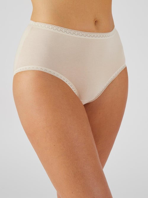 Lot de 3 culottes midi coton stretch + 1 GRATUITE - Damart - Kiabi