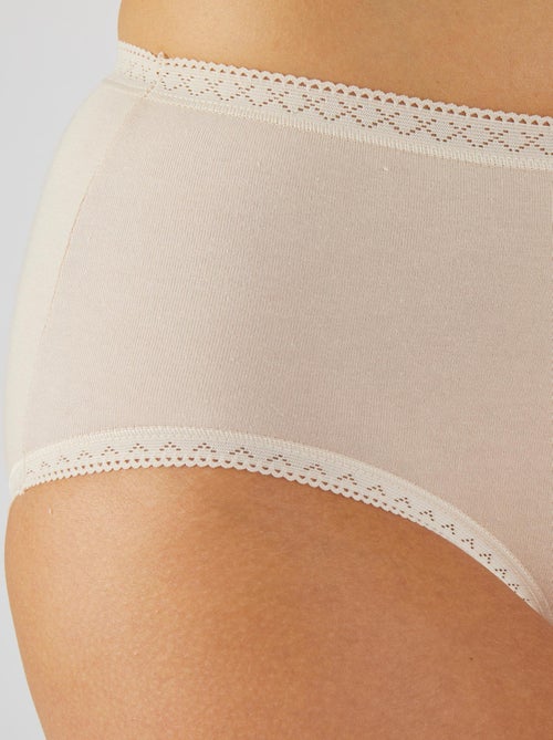 Lot de 3 culottes midi coton stretch + 1 GRATUITE - Damart - Kiabi