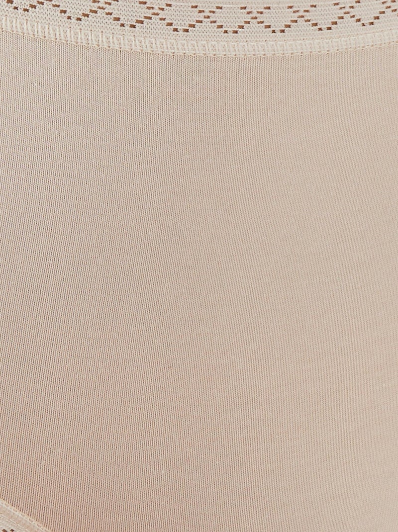 Lot de 3 culottes midi coton stretch + 1 GRATUITE - Damart Marron - Kiabi