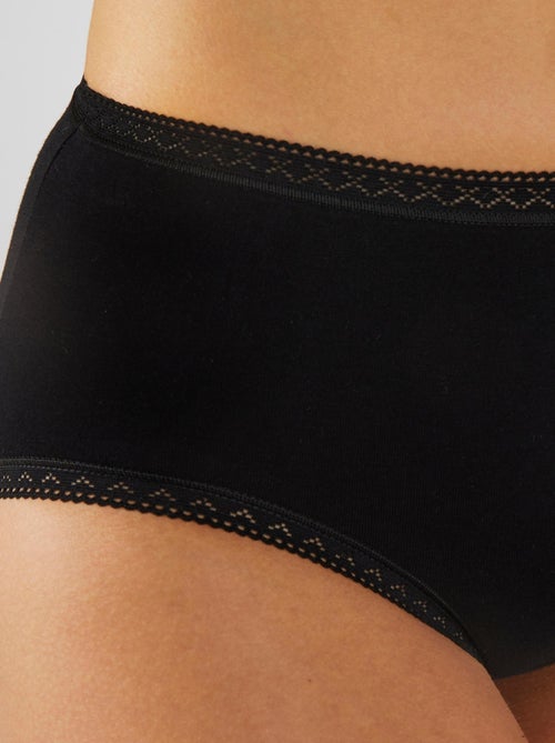 Lot de 3 culottes midi coton stretch + 1 GRATUITE - Damart - Kiabi