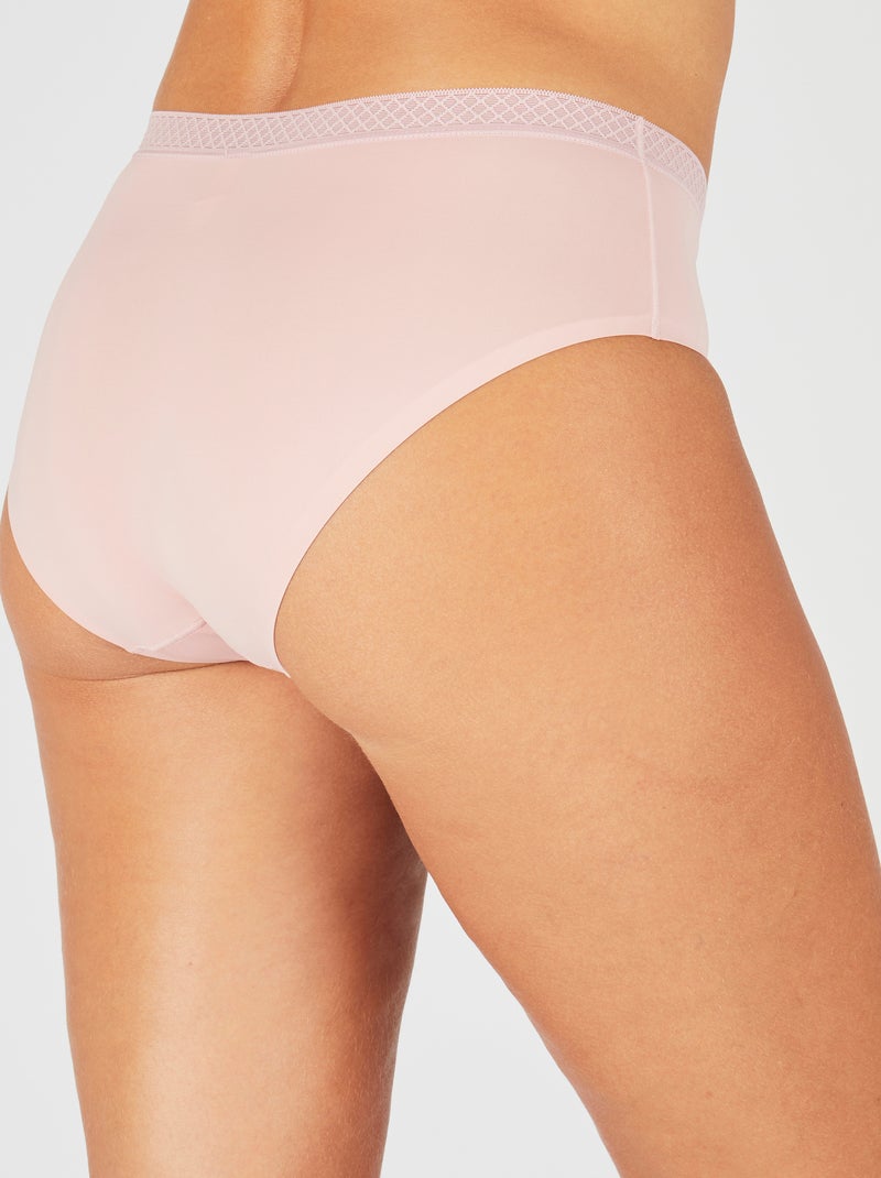 Lot de 3 culottes midi sans coutures - Damart Rose - Kiabi