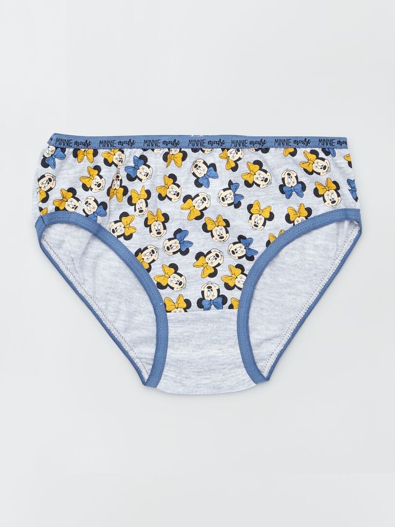 Lot de 3 culottes 'Minnie' bleu/gris - Kiabi