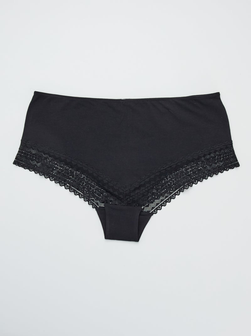 Lot de 3 culottes Noir - Kiabi