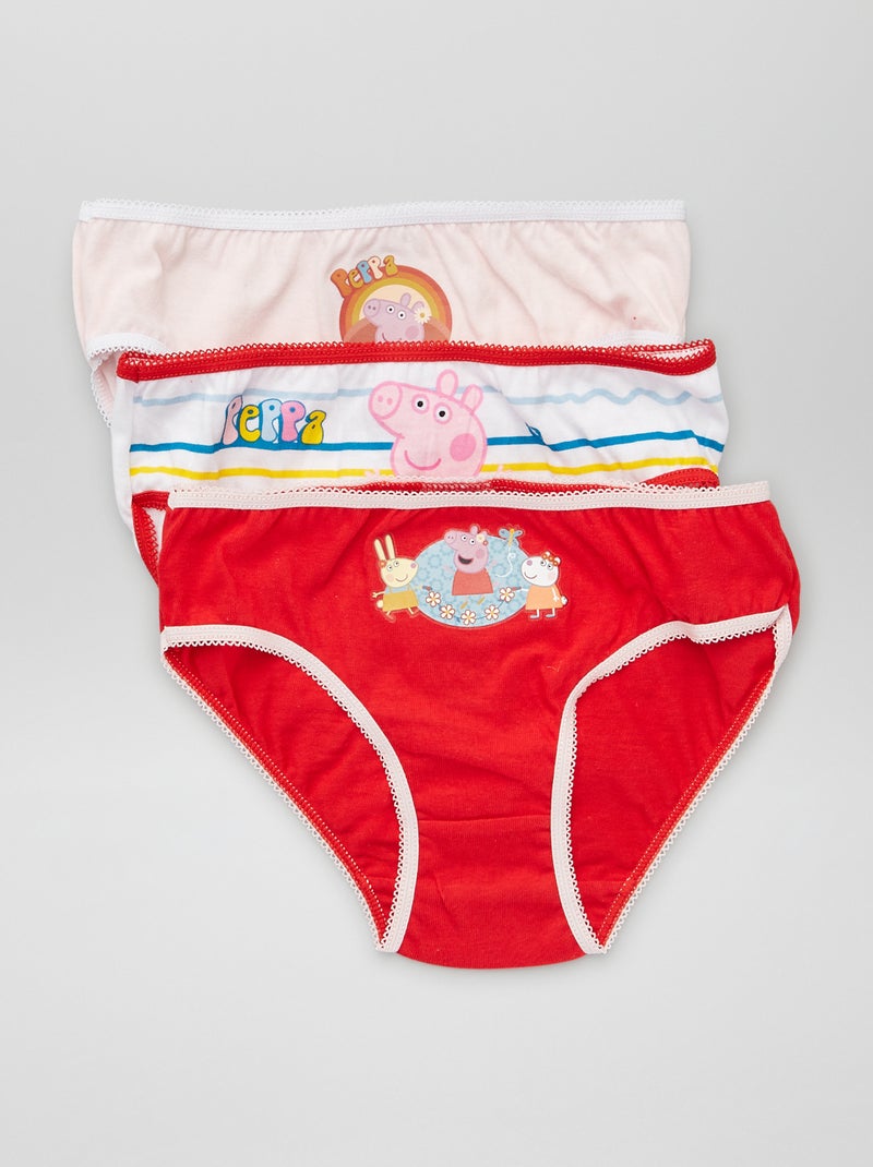 Lot de 3 culottes 'Peppa Pig' Rose - Kiabi