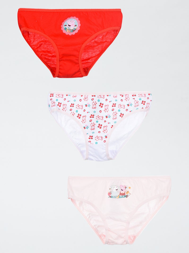 Lot de 3 culottes 'Peppa Pig' ROUGE - Kiabi