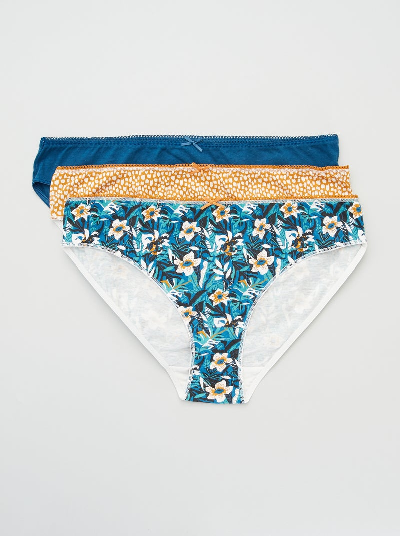 Lot de 3 culottes ' Petit Beguin' Beige/bleu - Kiabi