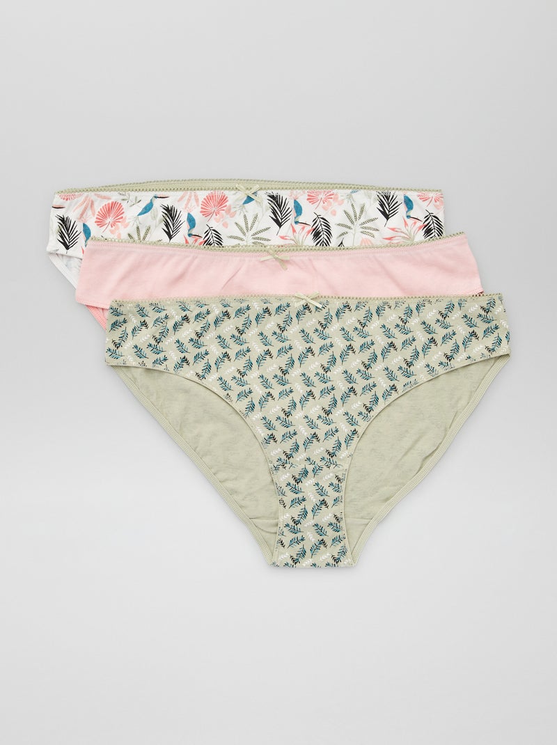 Lot de 3 culottes 'Petit Beguin' Beige/rose - Kiabi
