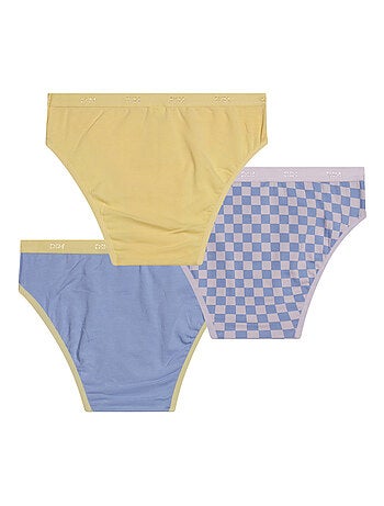 Lot de 3 culottes fille en coton stretch à motif Les Pockets
