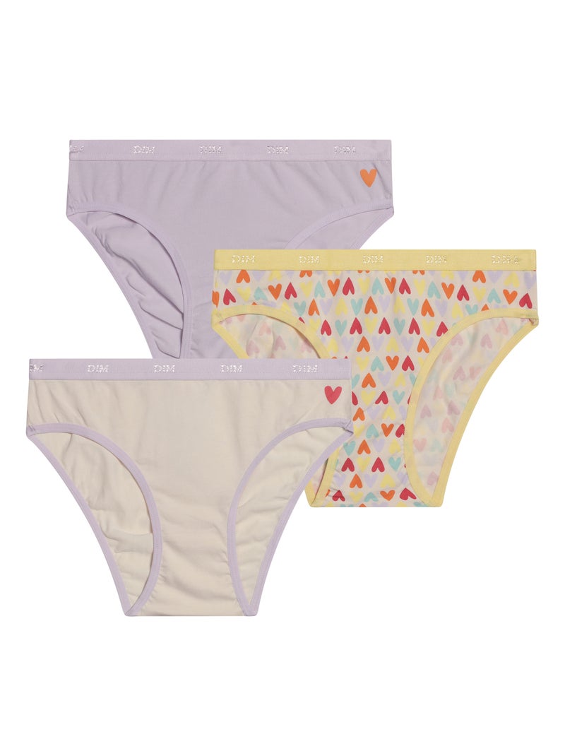 Lot de 3 culottes Pockets Coton Kids Jaune citron - Kiabi