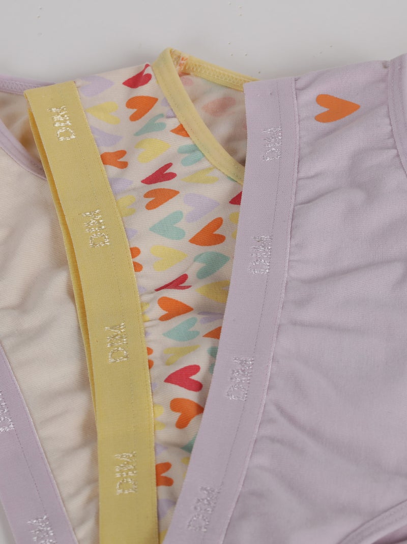 Lot de 3 culottes Pockets Coton Kids Jaune citron - Kiabi