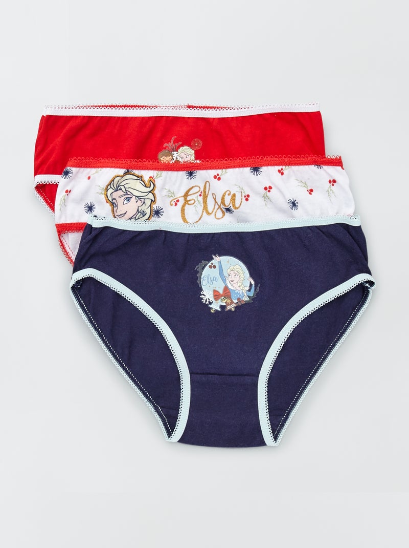 Lot de 3 culottes 'Reine des Neiges' Bleu - Kiabi
