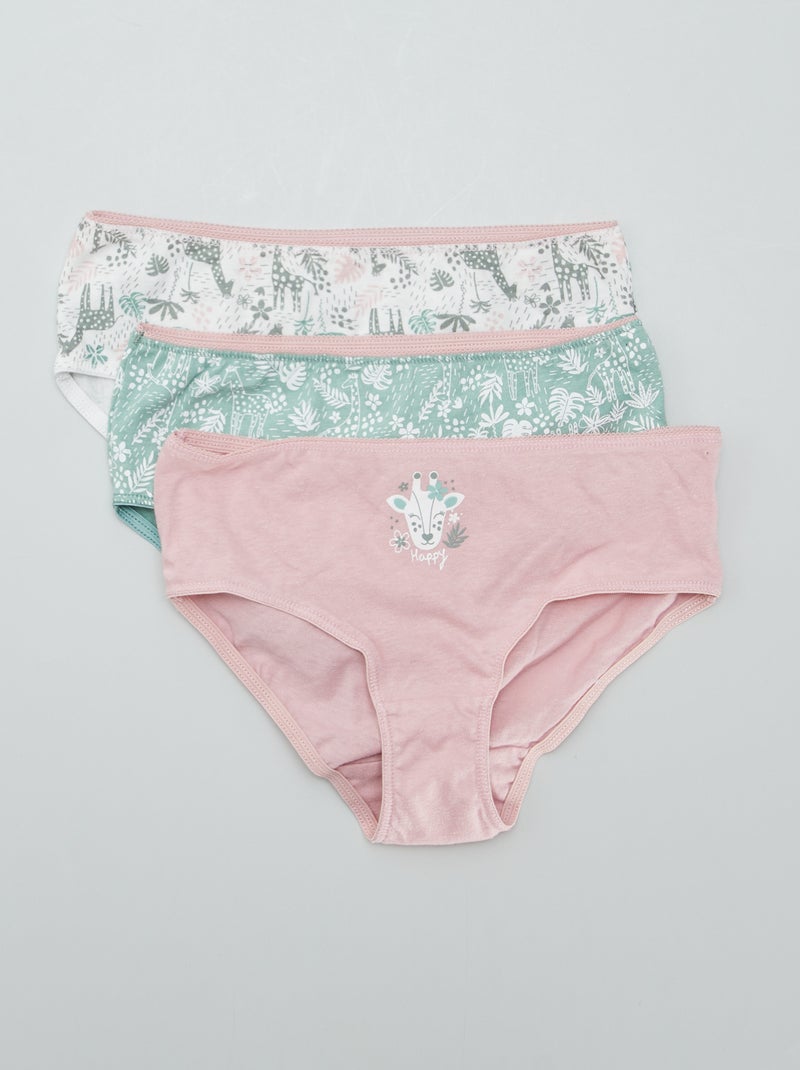 Lot de 3 culottes Rose - Kiabi