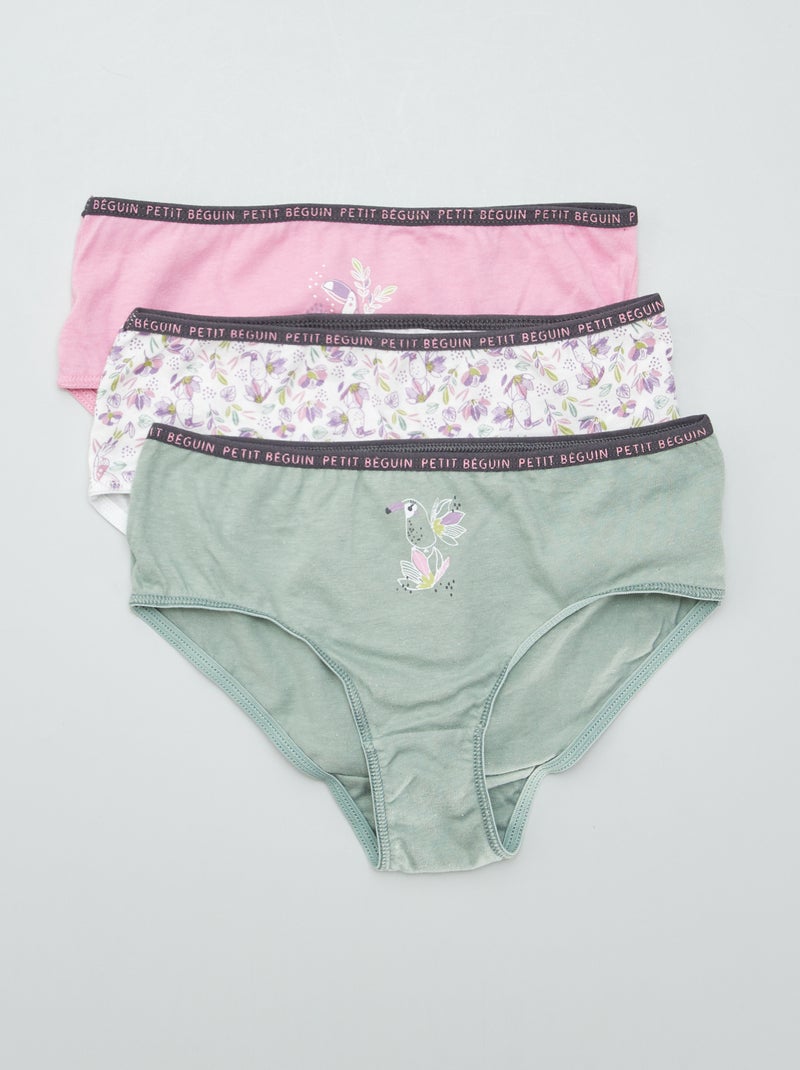 Lot de 3 culottes Vert - Kiabi