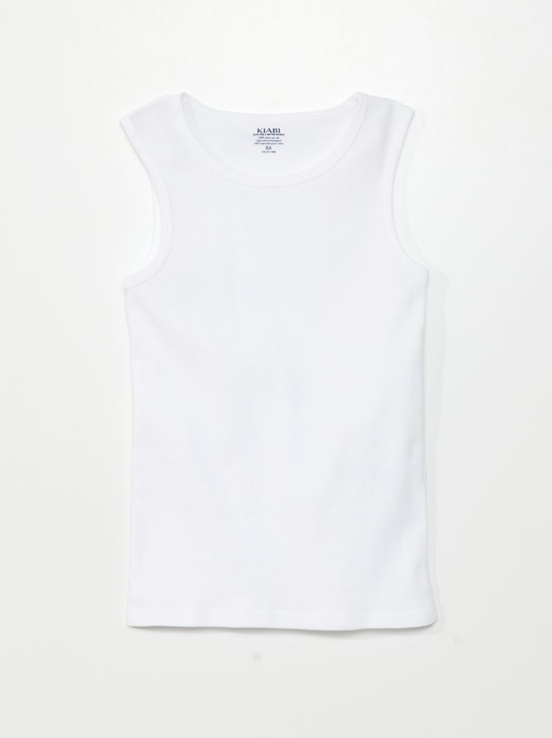 Lot de 3 débardeurs Blanc - Kiabi
