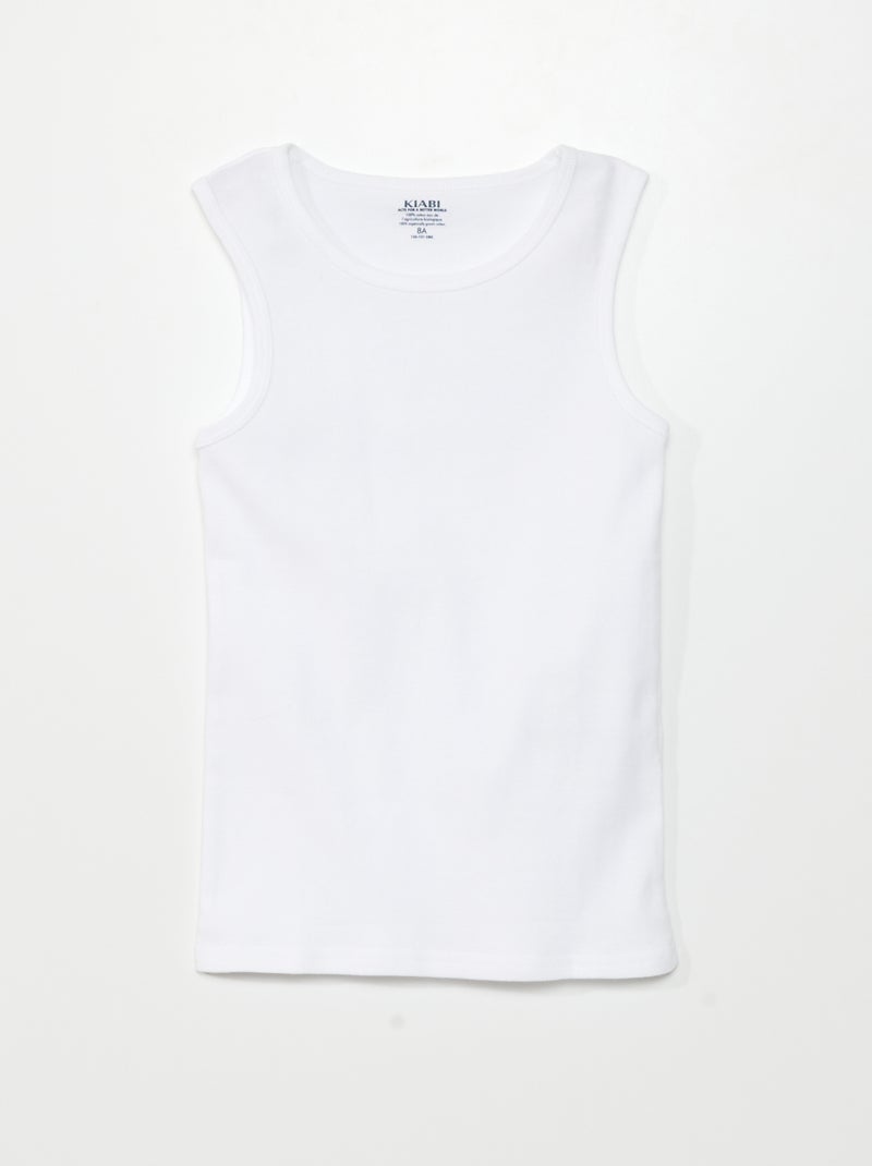 Lot de 3 débardeurs Blanc - Kiabi