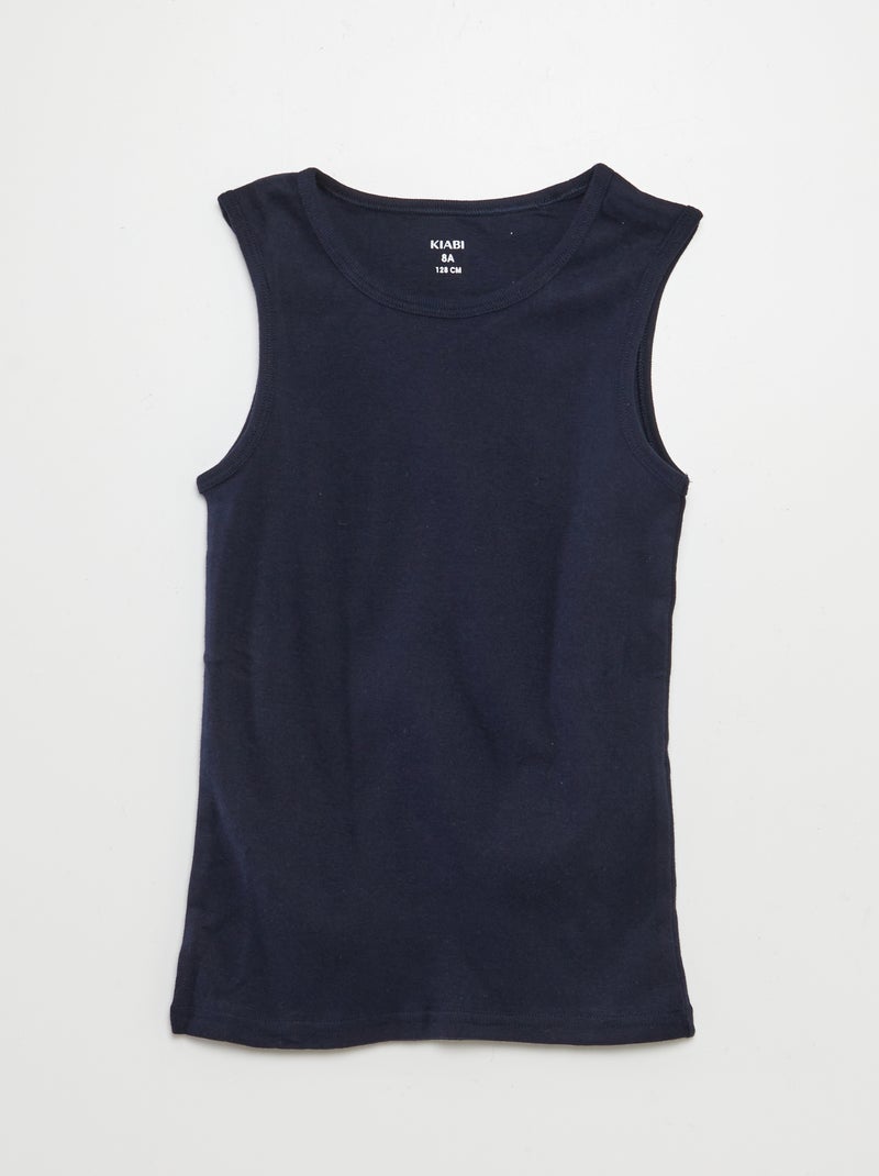 Lot de 3 débardeurs Bleu marine - Kiabi