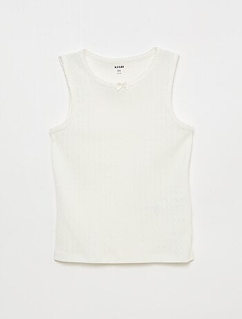 Lot de 3 débardeurs en maille pointelle