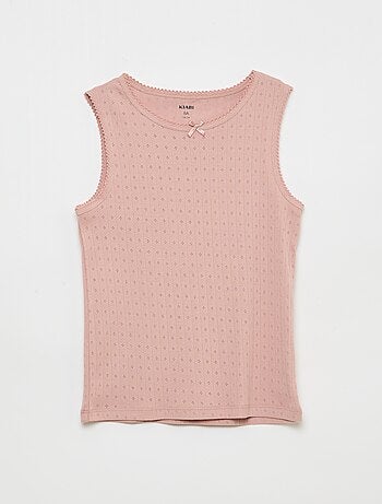 Lot de 3 débardeurs en maille pointelle