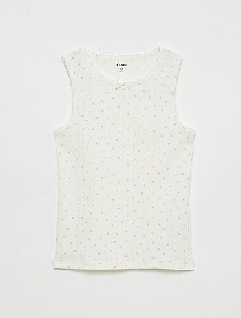 Lot de 3 débardeurs en maille pointelle