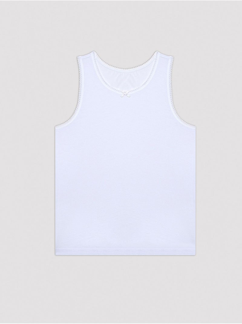 Lot de 3 débardeurs fille w basic en coton penti Blanc - Kiabi