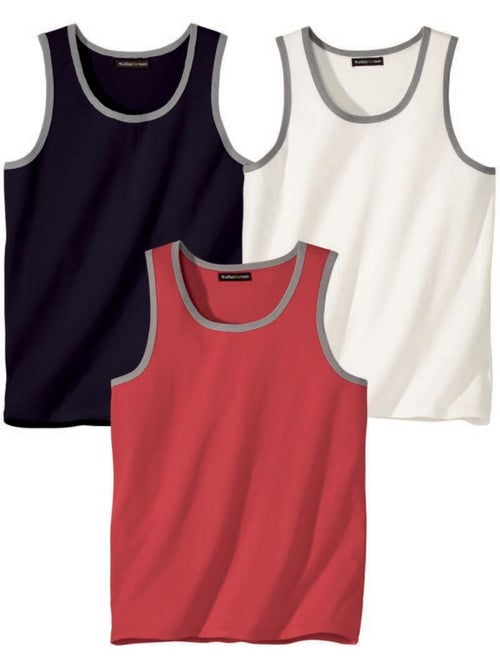 Lot de 3 Débardeurs Honolulu  - ATLAS FOR MEN - Kiabi
