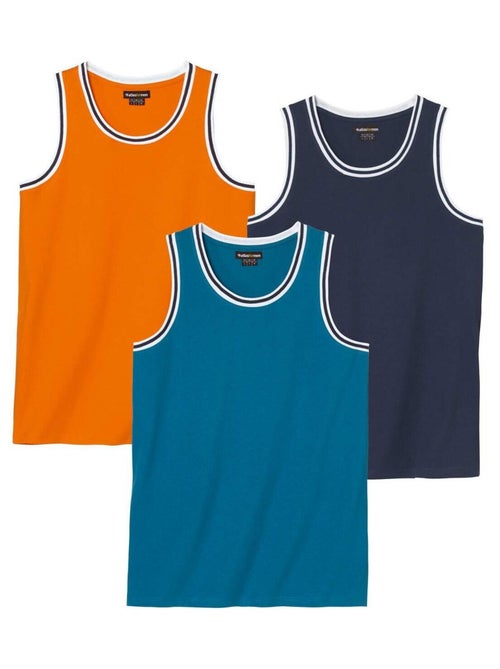Lot de 3 Débardeurs Plage   - ATLAS FOR MEN - Kiabi