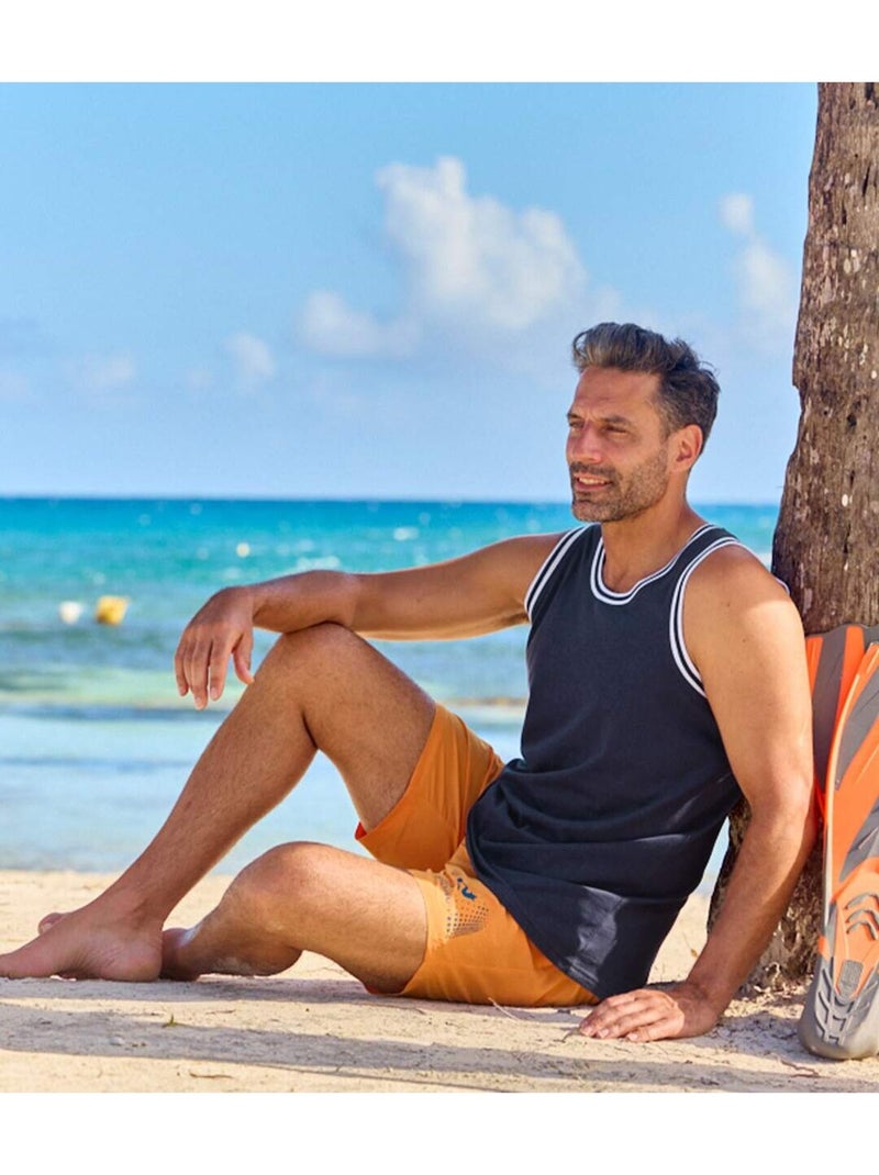 Lot de 3 Débardeurs Plage   - ATLAS FOR MEN Bleu Orange clair - Kiabi