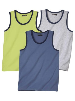 Lot de 3 Débardeurs Sunny Beach  - ATLAS FOR MEN