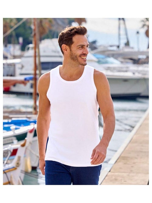 Lot de 3 Débardeurs Unis   - ATLAS FOR MEN - Kiabi