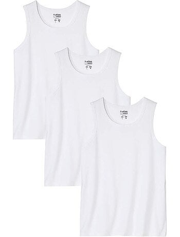 Lot de 3 débardeurs unis - atlas for men