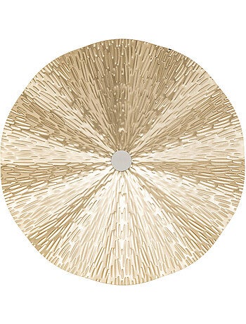 Lot de 3 décorations murales disques métal doré LESLIE