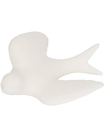 Lot de 3 décorations murales oiseaux en dolomite FLEUR DE ROSE