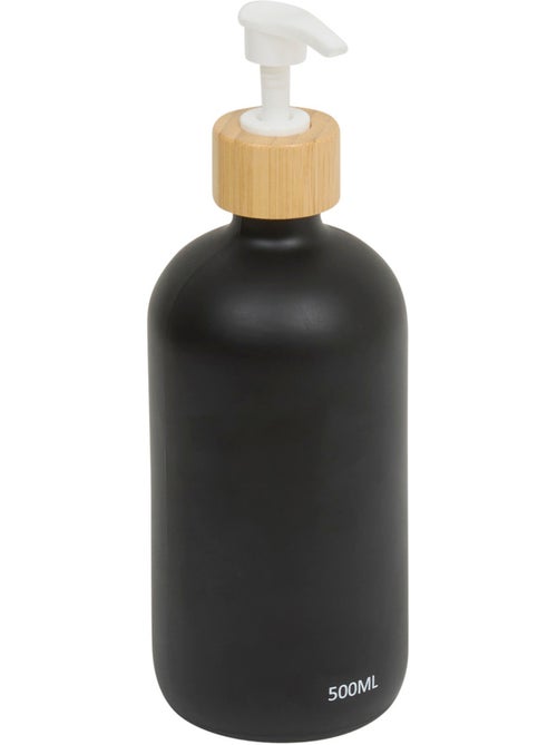 Lot de 3 distributeurs de savon 500 ml avec plateau bambou - Kiabi