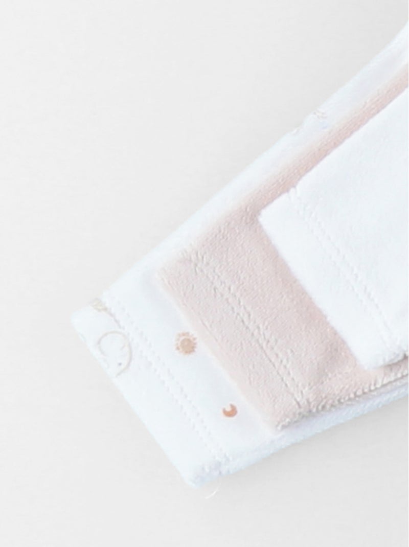 Lot de 3 Dors-bien en Velours Noukie's Ecru - Kiabi