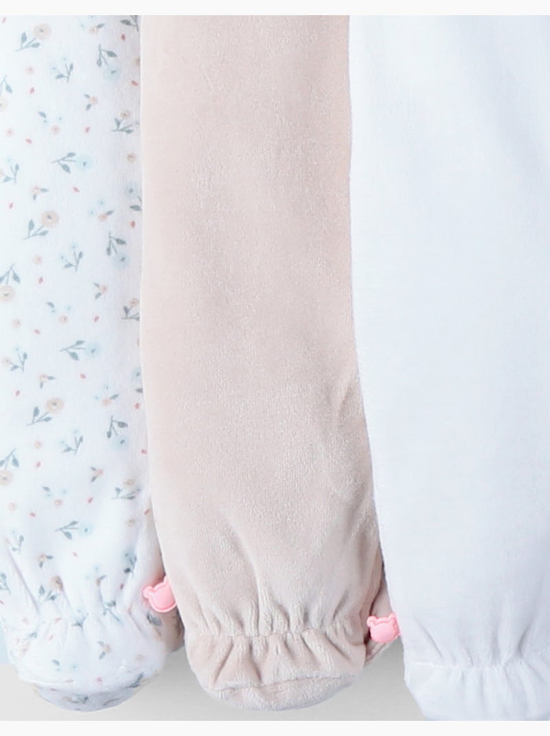 Lot de 3 Dors-bien en Velours Noukie's Ecru - Kiabi