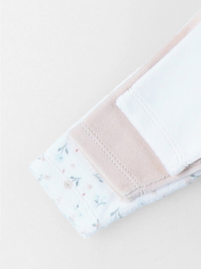 Lot de 3 Dors-bien en Velours Noukie's Ecru - Kiabi