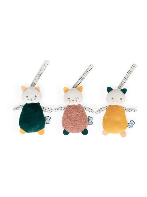 Lot De 3 Doudous Chats Sensoriels Stimuli - Kiabi