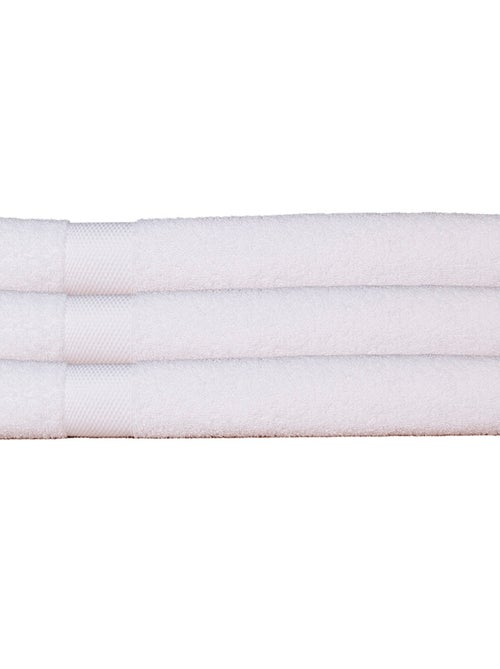 Lot de 3 draps de bain 500 gr/m2 100% coton - Kiabi Lot de 3 draps de bain 500 gr/m2 100% coton - Kiabi