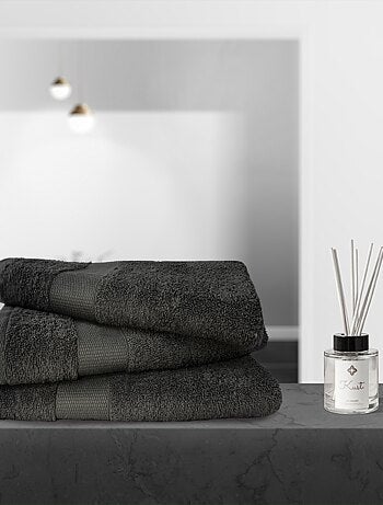 Lot de 3 draps de bain 500 gr/m2 100% coton