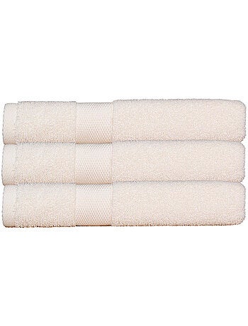 Lot de 3 draps de bain 500 gr/m2 100% coton
