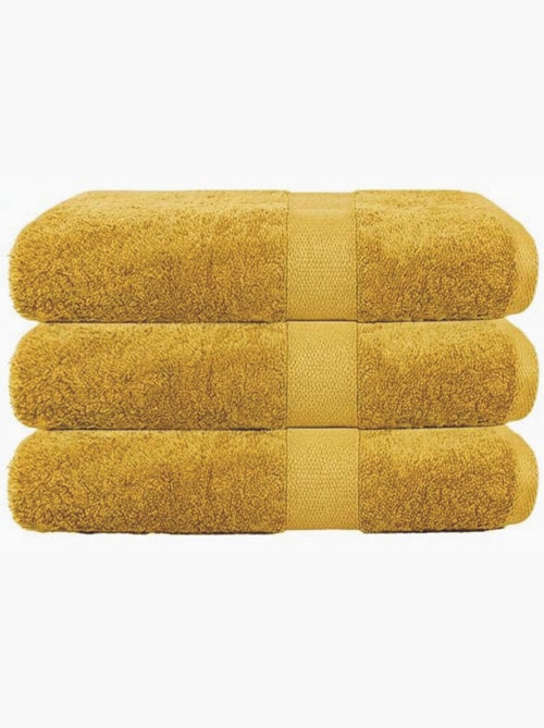 Lot de 3 draps de bain 500 gr/m2 100% coton - Kiabi Lot de 3 draps de bain 500 gr/m2 100% coton - Kiabi