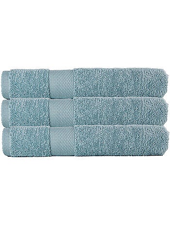 Lot de 3 draps de bain 500 gr/m2 100% coton