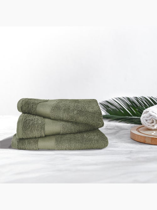 Lot de 3 draps de bain 500 gr/m2 100% coton - Kiabi Lot de 3 draps de bain 500 gr/m2 100% coton - Kiabi