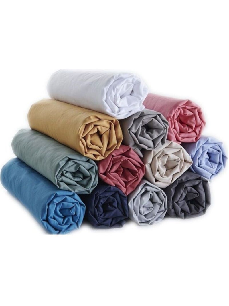Lot de 3 draps housse - polycoton uni 57 fils/cm² - l22g - couleur aléatoire Multicolore - Kiabi