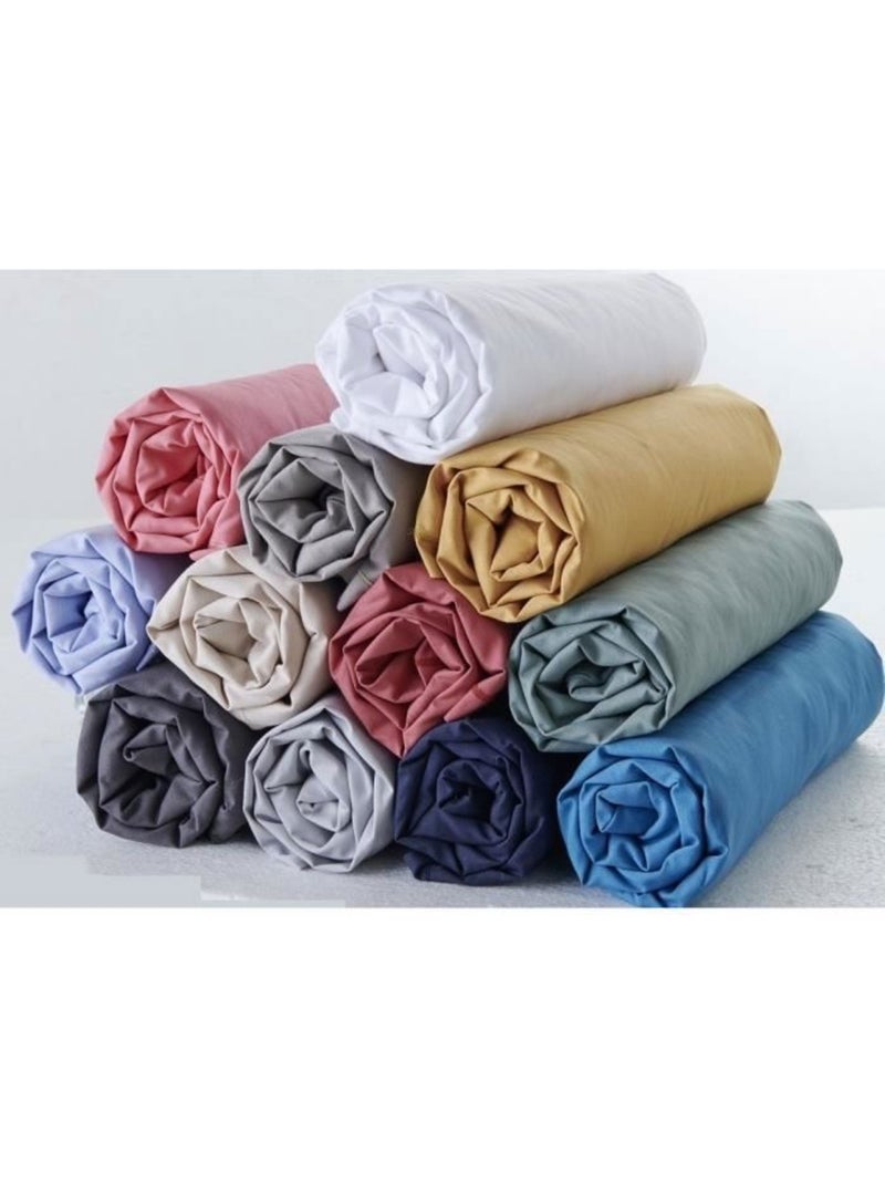 Lot de 3 draps housse - polycoton uni 57 fils/cm² - l22g - couleur aléatoire Multicolore - Kiabi