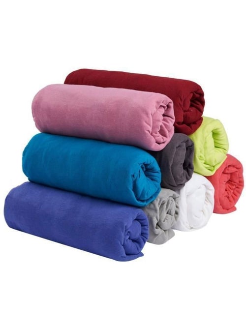 Lot de 3 draps housse - polycoton uni 57 fils/cm² - l22g - couleur aléatoire - Kiabi Lot de 3 draps housse - polycoton uni 57 fils/cm² - l22g - couleur aléatoire - Kiabi