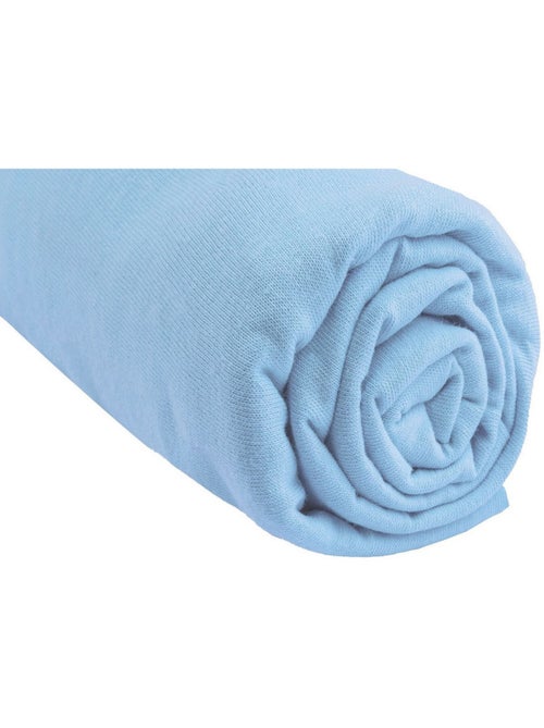 Lot de 3 draps housse jersey 100% coton - 60x120 cm - ciel - Kiabi Lot de 3 draps housse jersey 100% coton - 60x120 cm - ciel - Kiabi