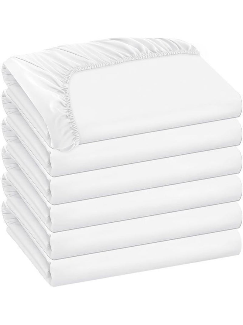 Lot de 3-draps housses blanc-180x200 cm - 100% coton - -bonnet 30 cm multicolore Blanc - Kiabi